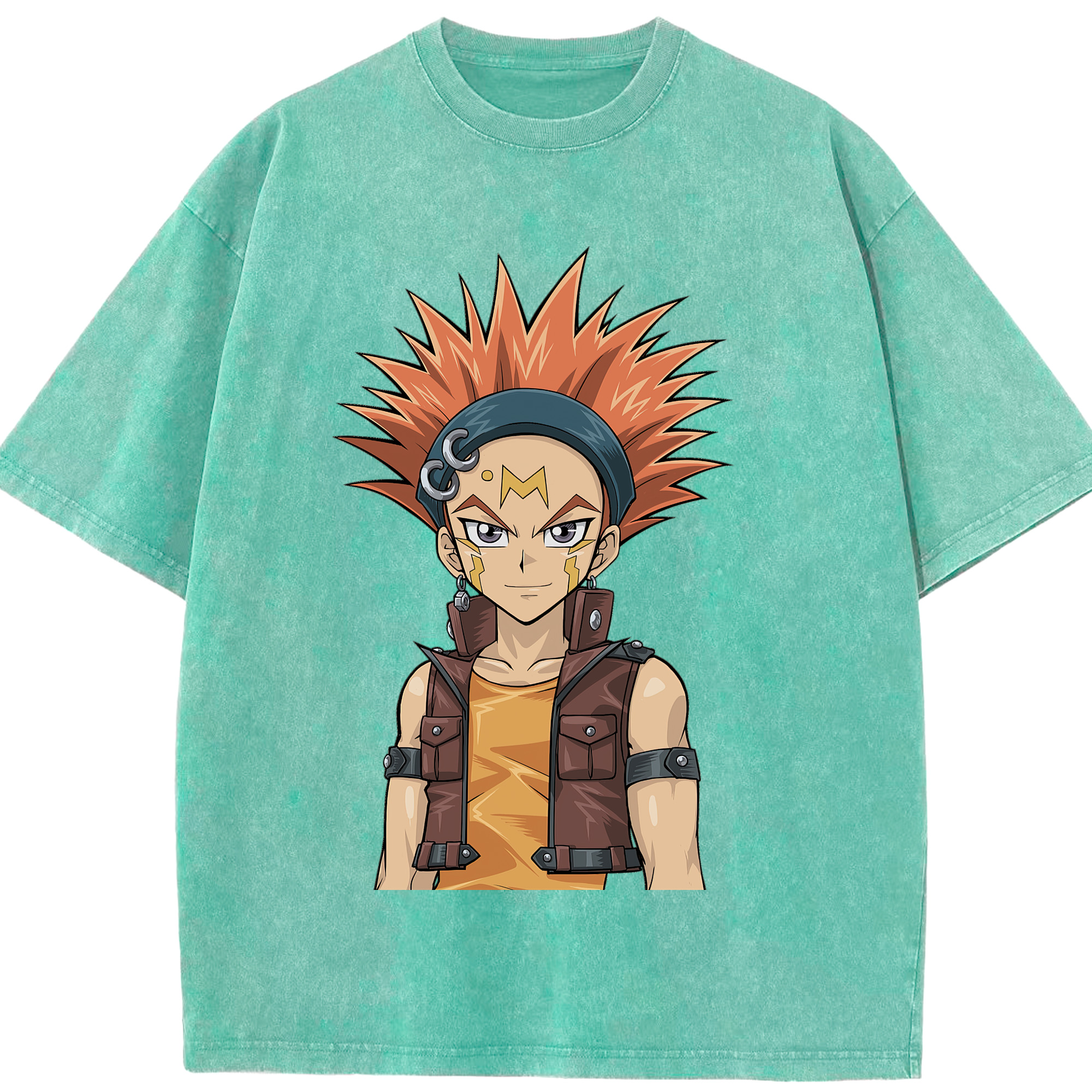 （画像用） 遊☆戯☆王 Yu-Gi-Oh! 綿100% ヴィンテージ風 半袖Tシャツ（フロントプリント）